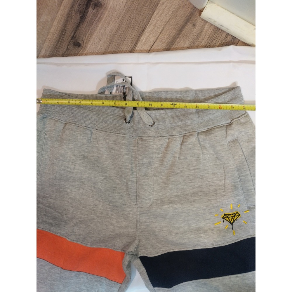 Screenshot Brand Mens Gray Jogger Sweatpants Colorblock Diamond Streetwear NWT - Picture 10 of 12